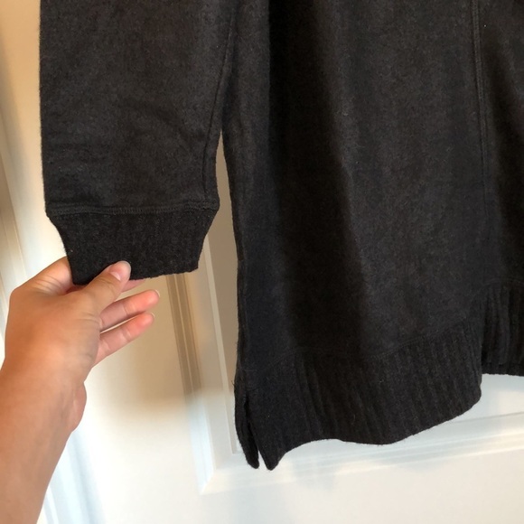 NWT Lulus Sweater Dress Sz M Black Fuzzy Cowl Neck Pullover Fall Cozy Comfy - Picture 2 of 8